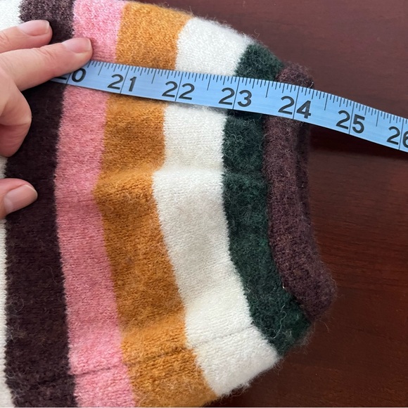 Madewell Alpaca Wool blend Multicolor Striped Scoop Neck Knit Sweater Women’s L - Picture 12 of 14